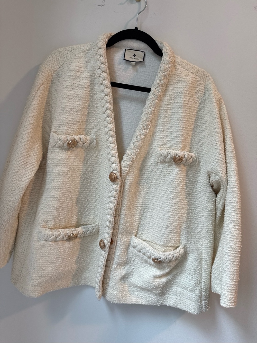 Tuckernuck Cream Jacket with Black Trim